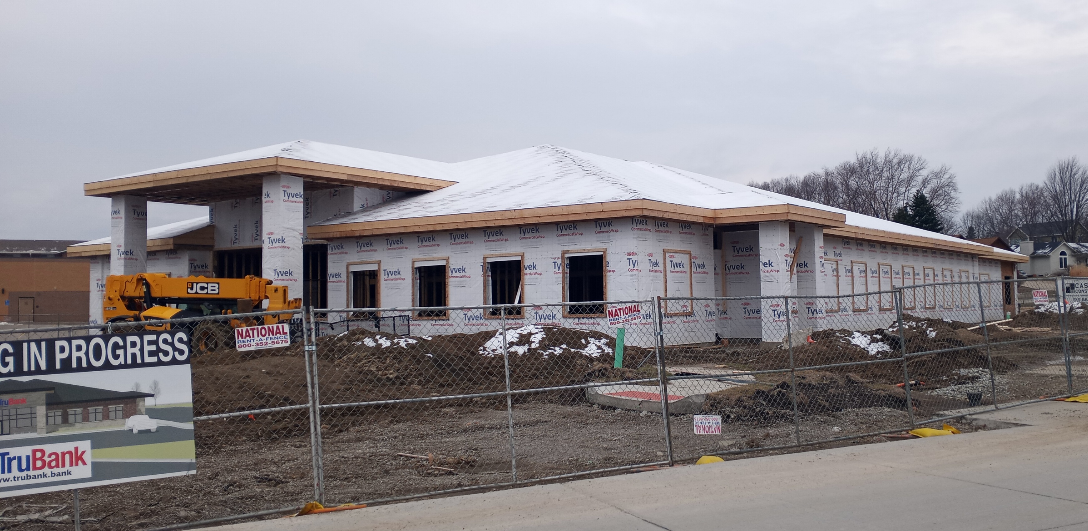 North side bank construction view