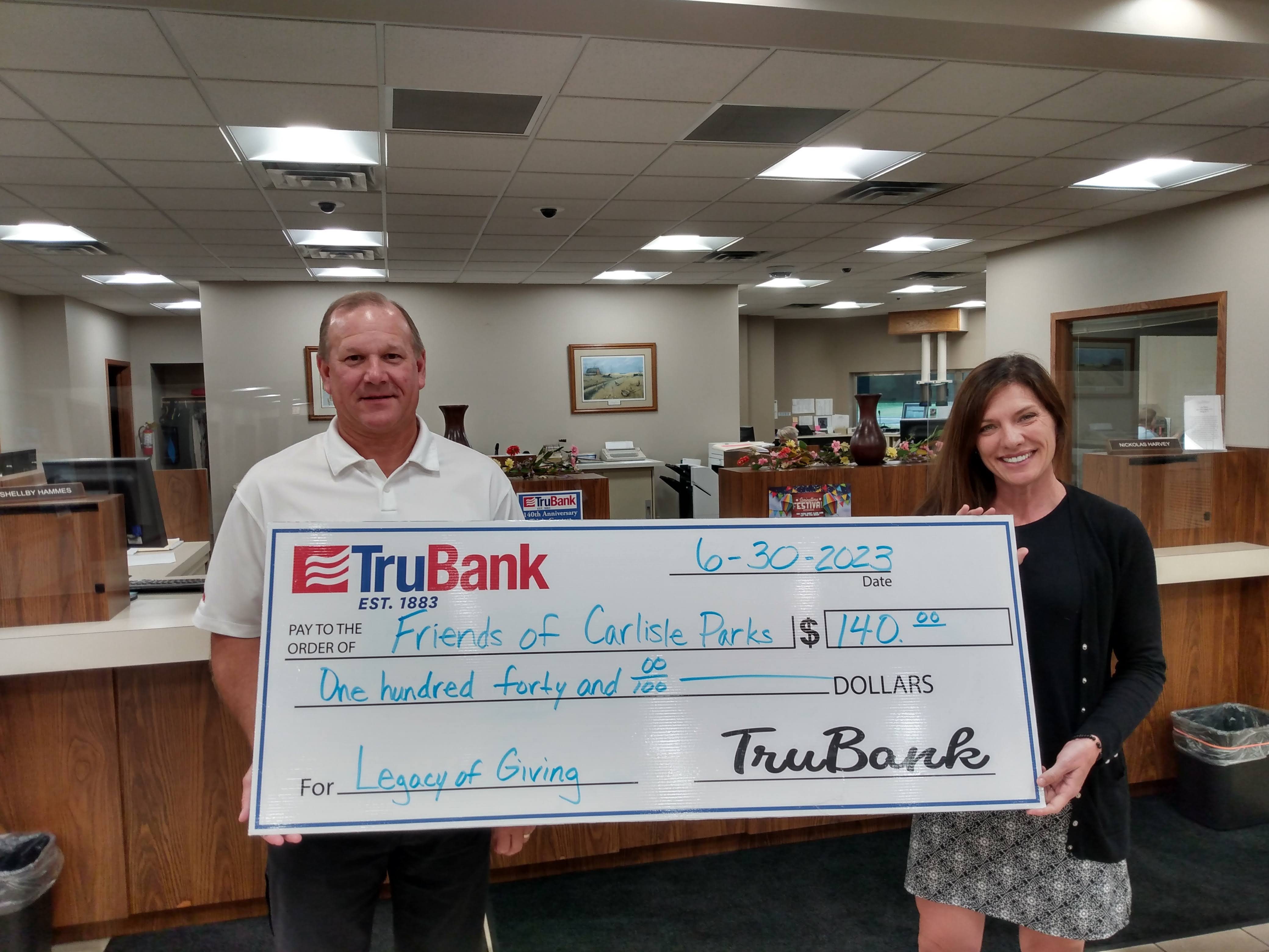 Scott Taylor donates to Friends of Carlisle Parks