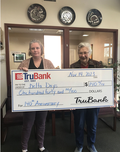 TruBank donates to Delta Days