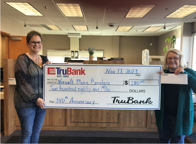 TruBank donates to Norwalk Music Boosters